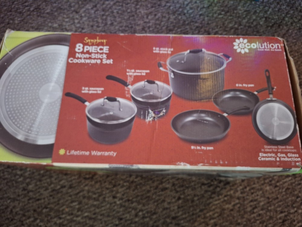 Ecolution 8 Piece Nonstick Cookware Set