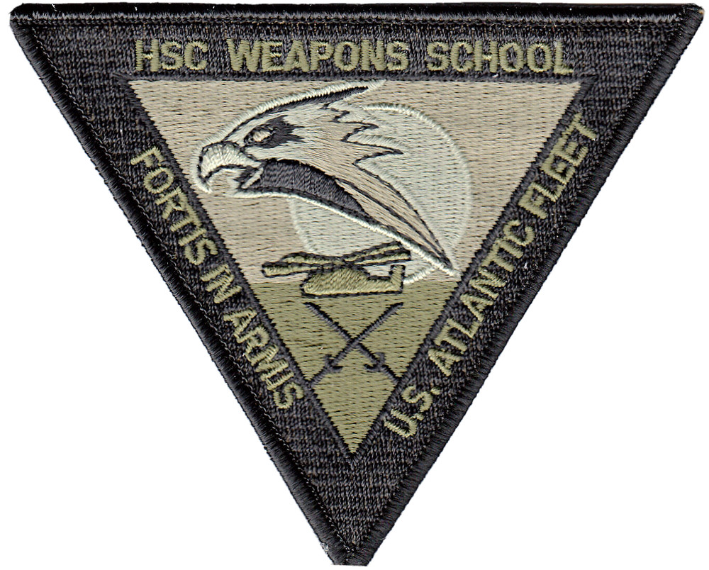 HSC WEAPONS SCHOOL COMMAND OD GREEN / BLACK CHEST PATCH