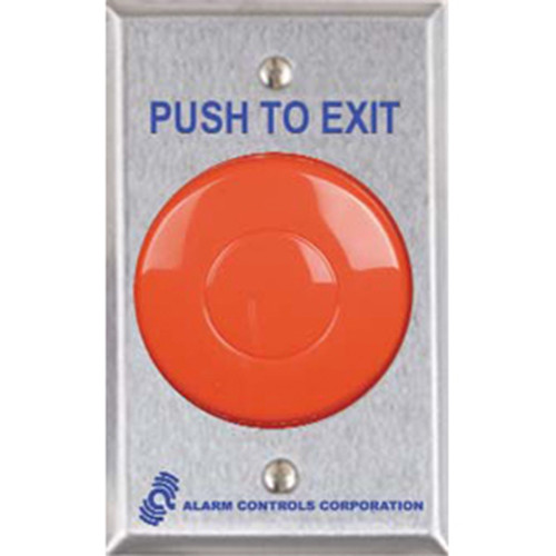 Alarm Controls TS-21R Momentary Mushroom Push To Exit Button Control Station