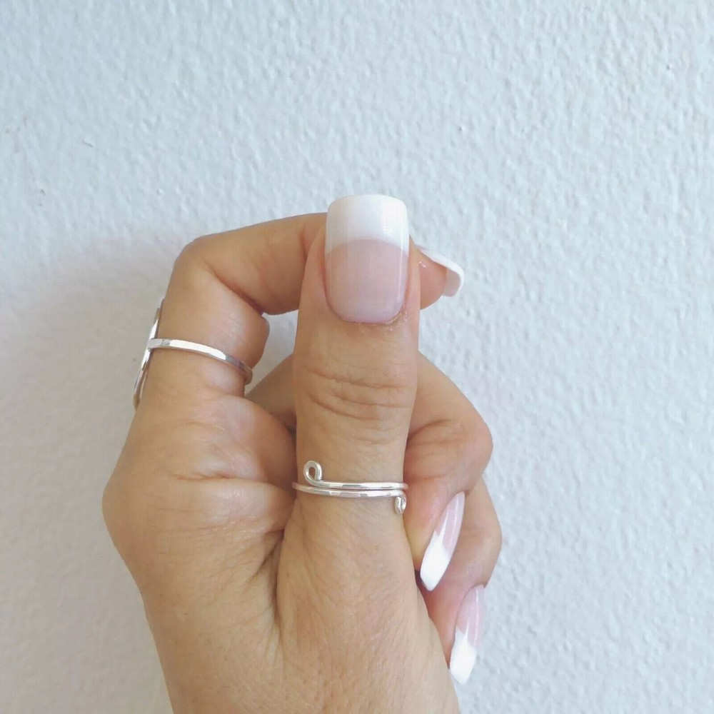 Solid 925 Sterling Silver Ring Handmade Gift Adjustable Thumb Ring All Size SI09