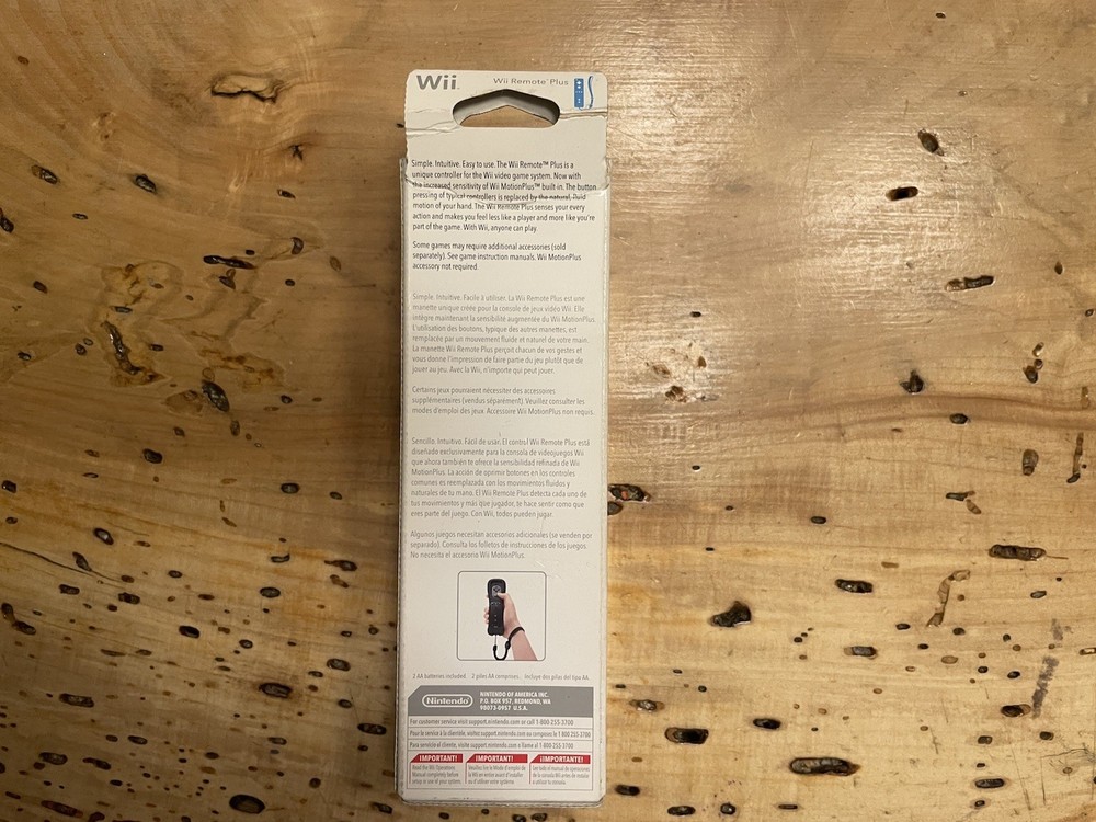 Nintendo Wii Remote Plus Black (BOXED) TESTED