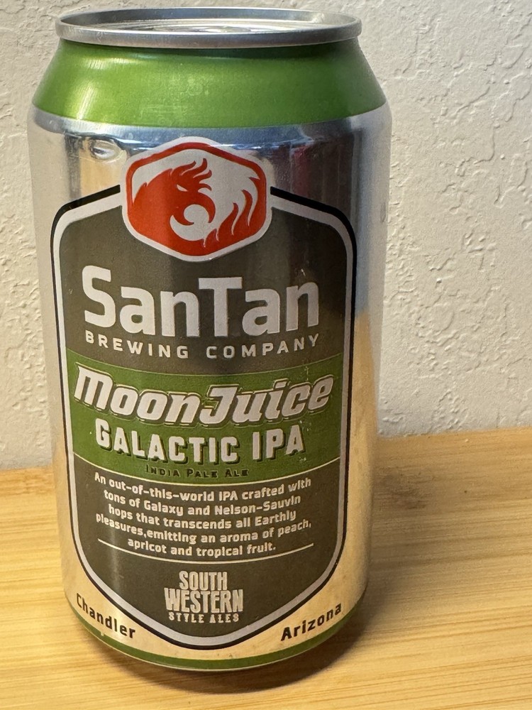 SanTan Moon Juice Galactic IPA - Empty Beer Can - Bottom Opened