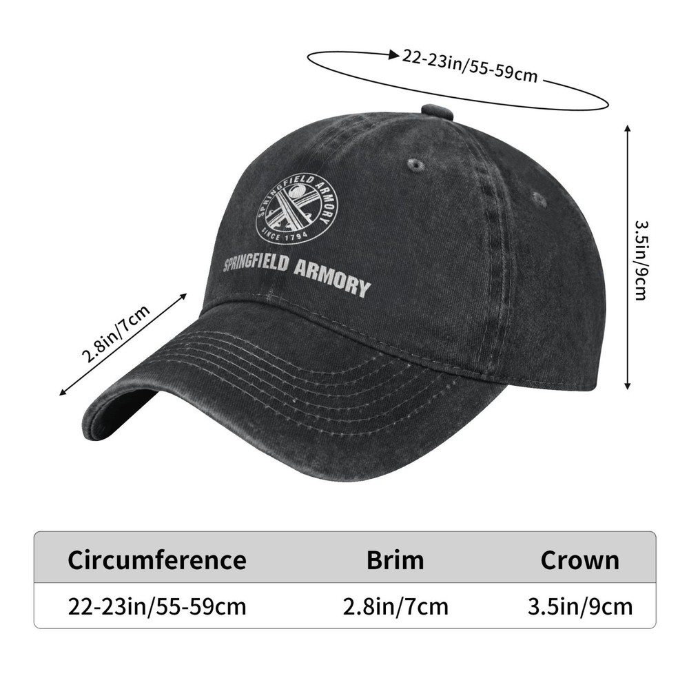 Springfield Armory Firearms Personalized printed baseball cap UNISEX casual hat