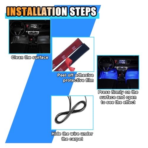 Universal Car LED Strip Light, Cigarette Lighter Auto Cigar Lighter Blue