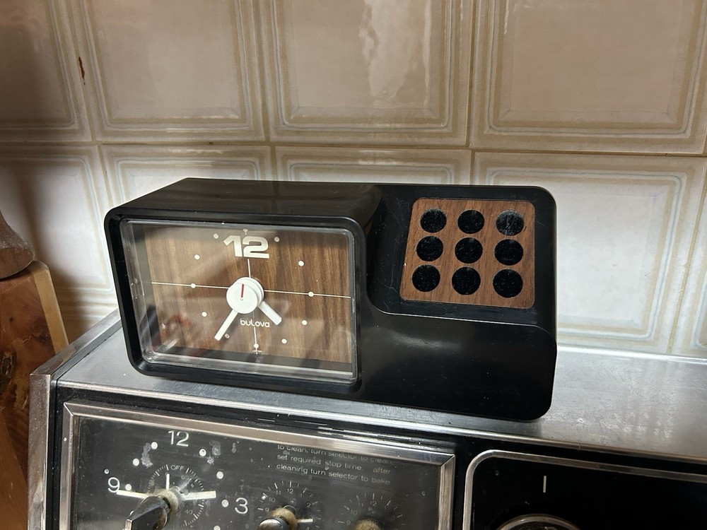Bulova Mod Table Wall Clock Tech 1970s