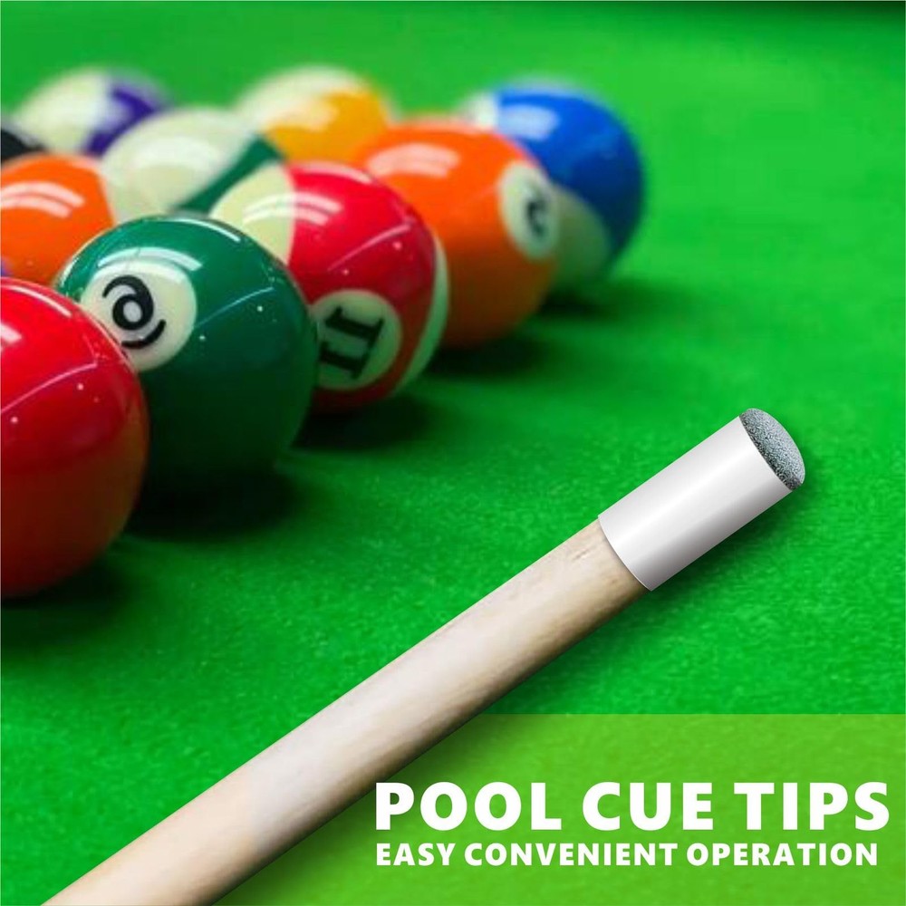 40pcs Slip On Pool Cue Tips，Premium Replacement Tips ，2 Sizes blue