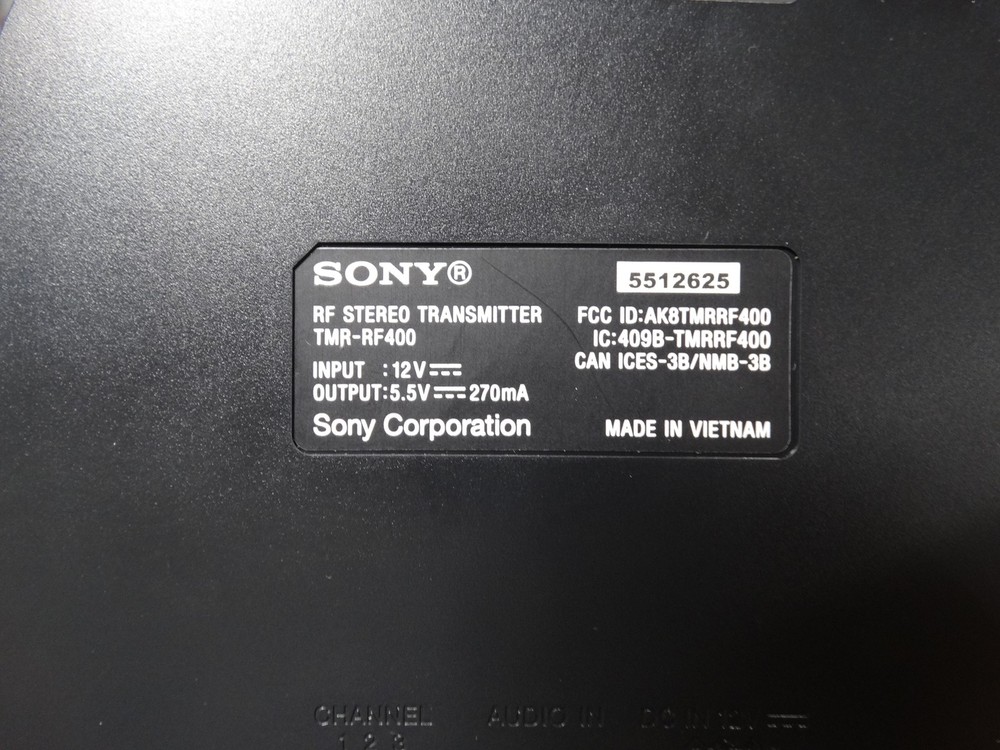 Sony WH-RF400 Wireless Headphone System Transmitter TMRRF400 Charging Dock Base