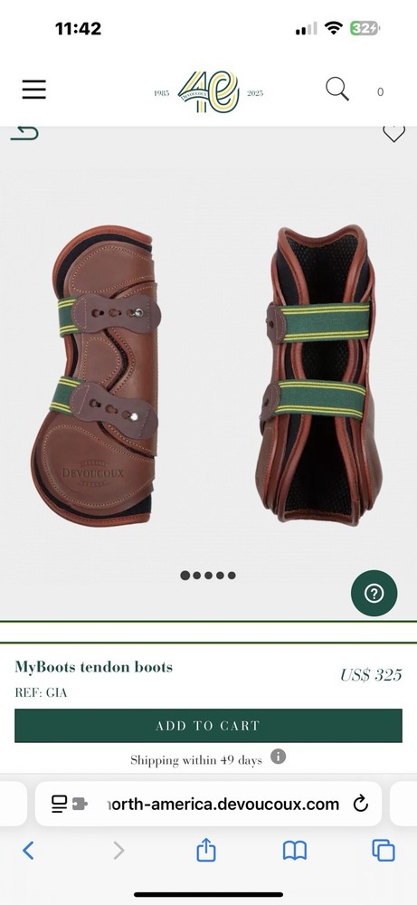 New Devoucoux Black Size medium My boot Tendon Boots