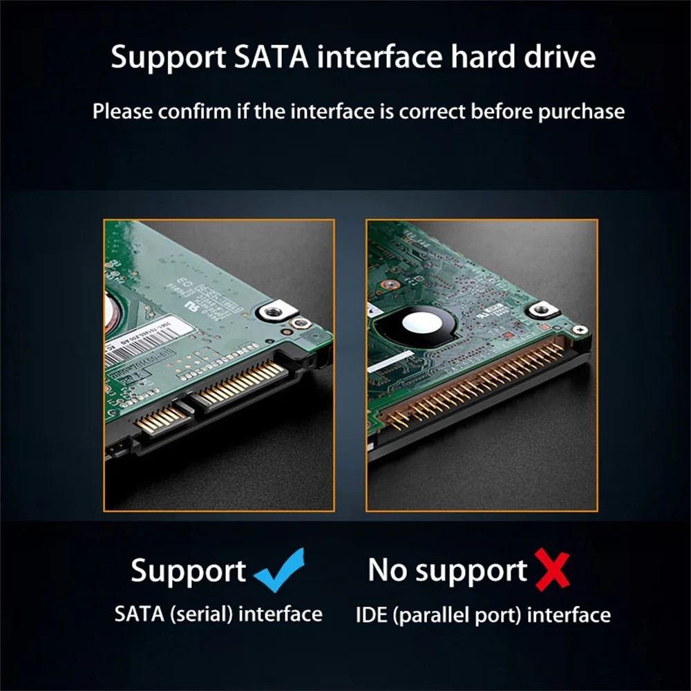 USB 3.0 2TB SATA SSD External Hard Drive Portable Desktop Mobile Hard Disk Case