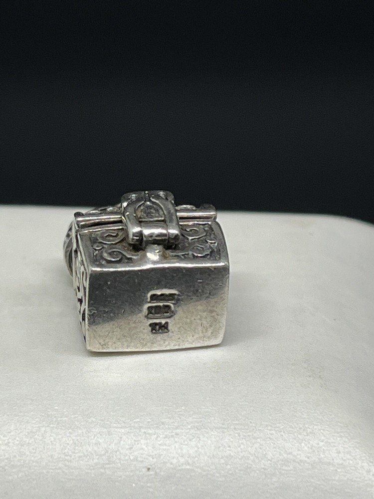 Vintage Sterling Silver Trinket Box Charm
