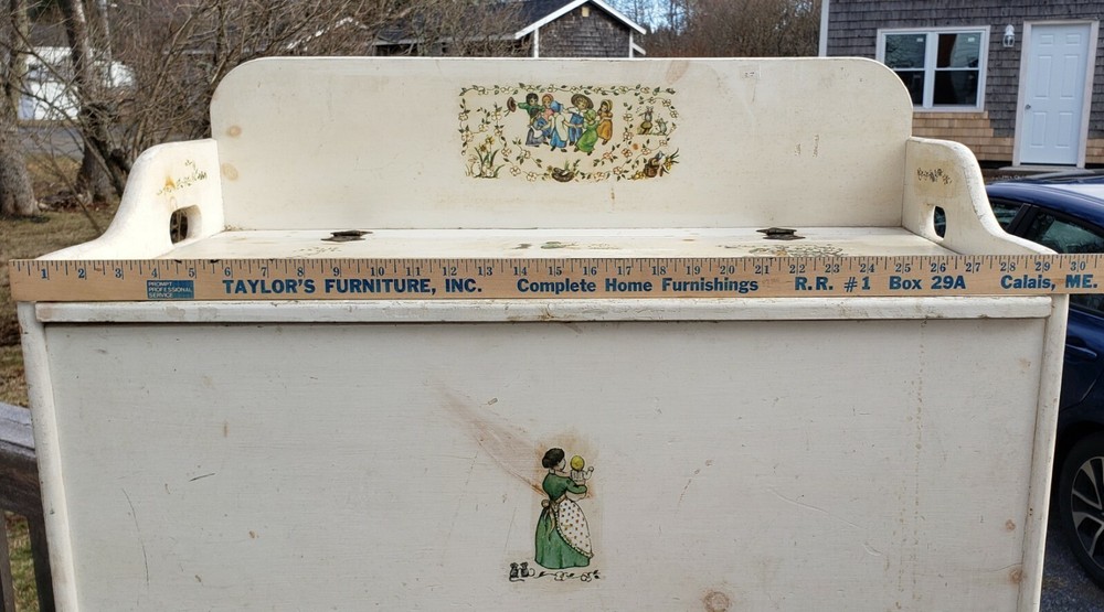 Vintage Children's Bench With Storage Bin