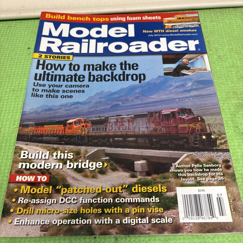 Model Railroader Magazine Lot Year 2012