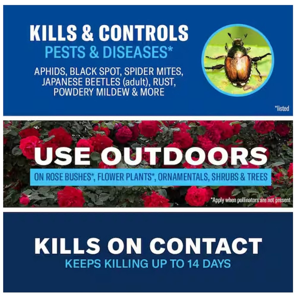 3-In-1 Insect, Disease & Mite Control Ready To Use, 24 oz