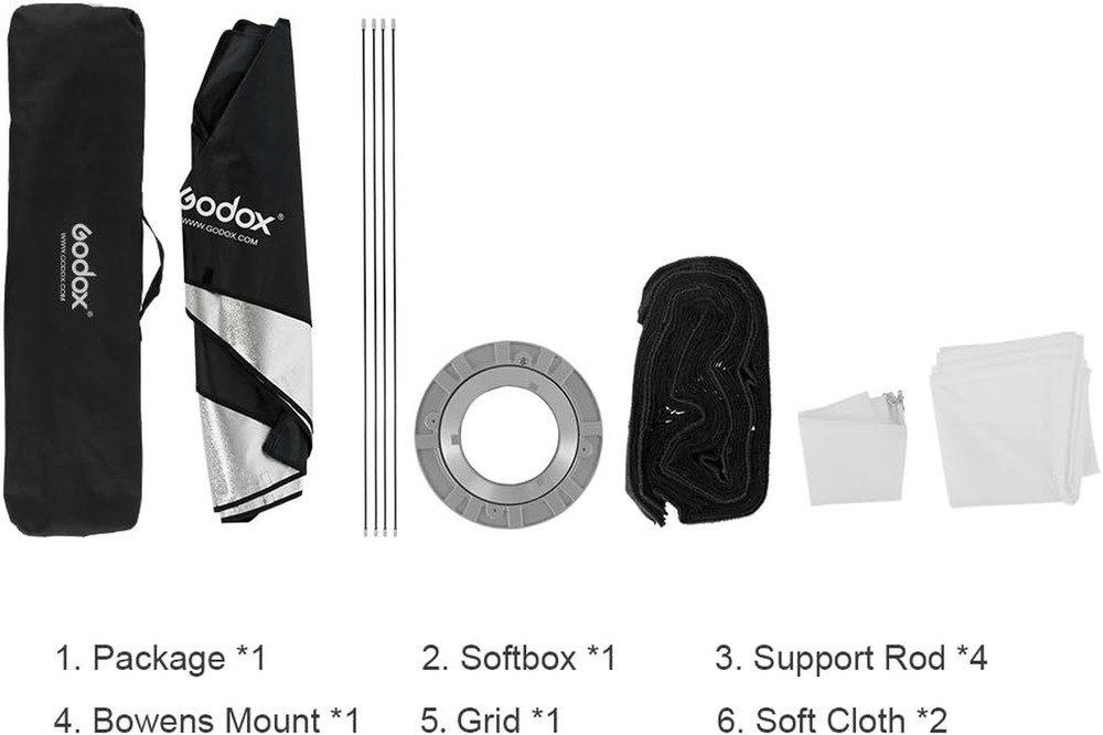 12"X 47" 30X120Cm Honeycomb Grid Rectangular Softbox for Photo Strobe Studio Fla