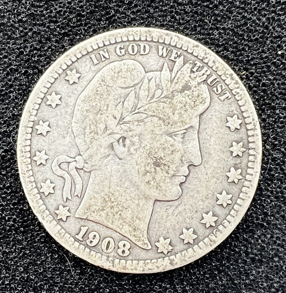 1908-D Barber Quarter