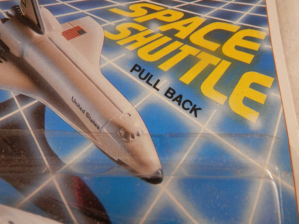 USA Space Shuttle die cast metal pull back 4" 2 pieces