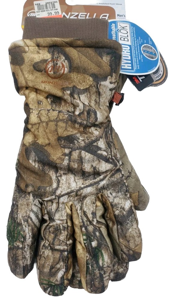 Manzella Tracker Hunting Gloves Men's Size MEDIUM Camouflage