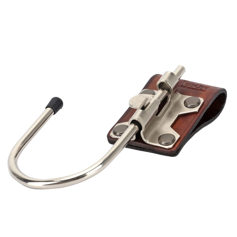 TOURBON Leather Drill Holder Belt Tool Hook Holster (Drill Hook) Small, Brown