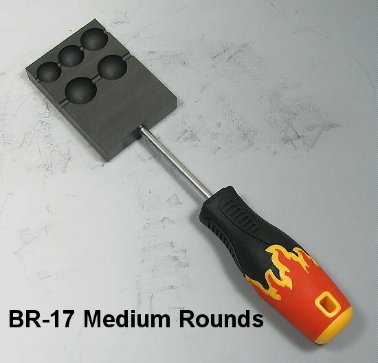 ROUND Graphite Molds, 6 Versions, CGBeadroller, Premier Graphite Glass Tool