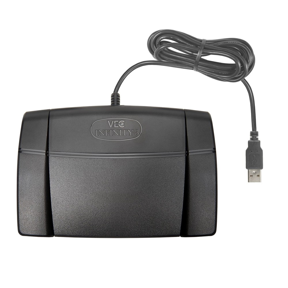 3 High-Quality Black USB Foot Pedal for Computer Control - Large