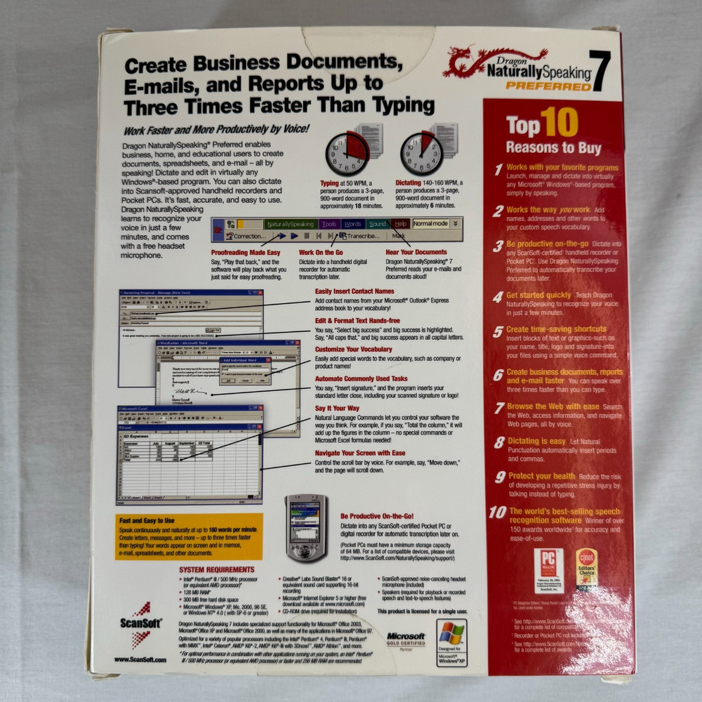 Dragon Naturally Speaking 7 Preferred - By Scansoft