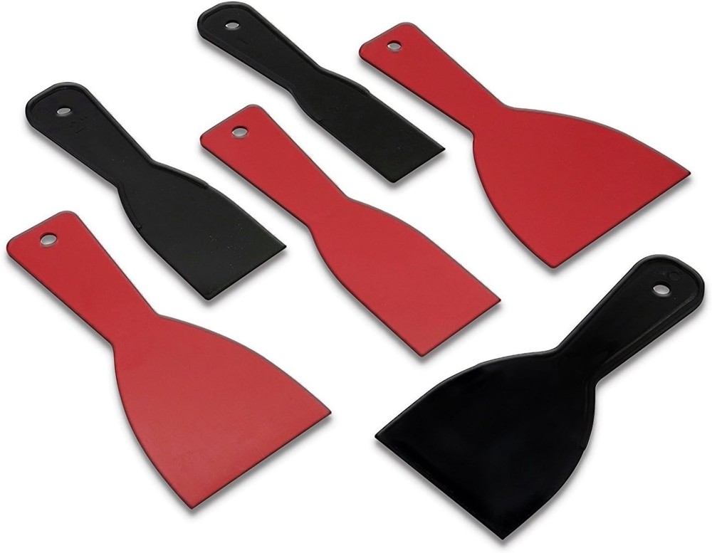 Qualihome Putty Knife Set | 6 Flexible Paint Scrapers for Spackling, Patching, a