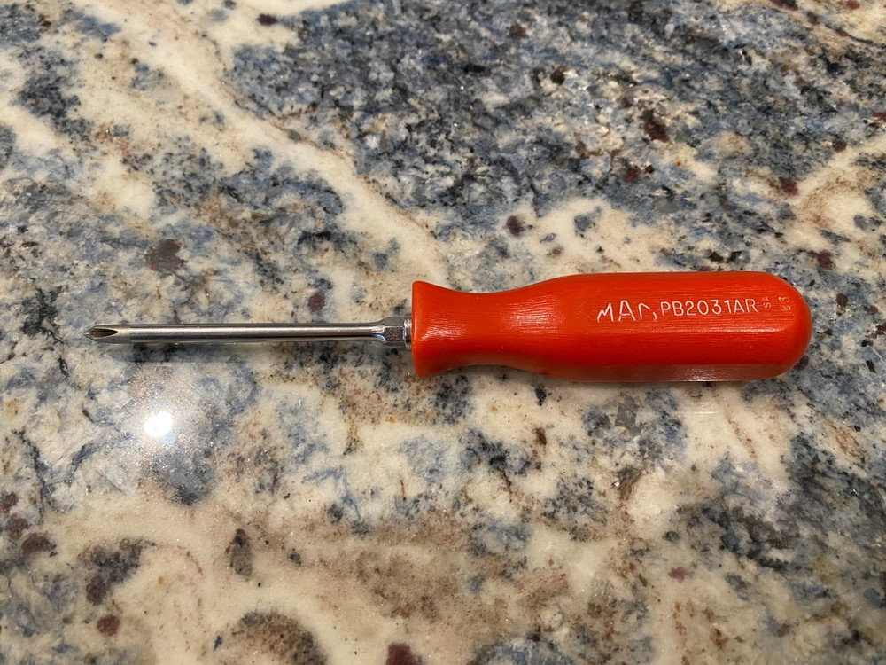 Vintage MAC Tools PB2031AR #1 Phillips Screwdriver Red Handle