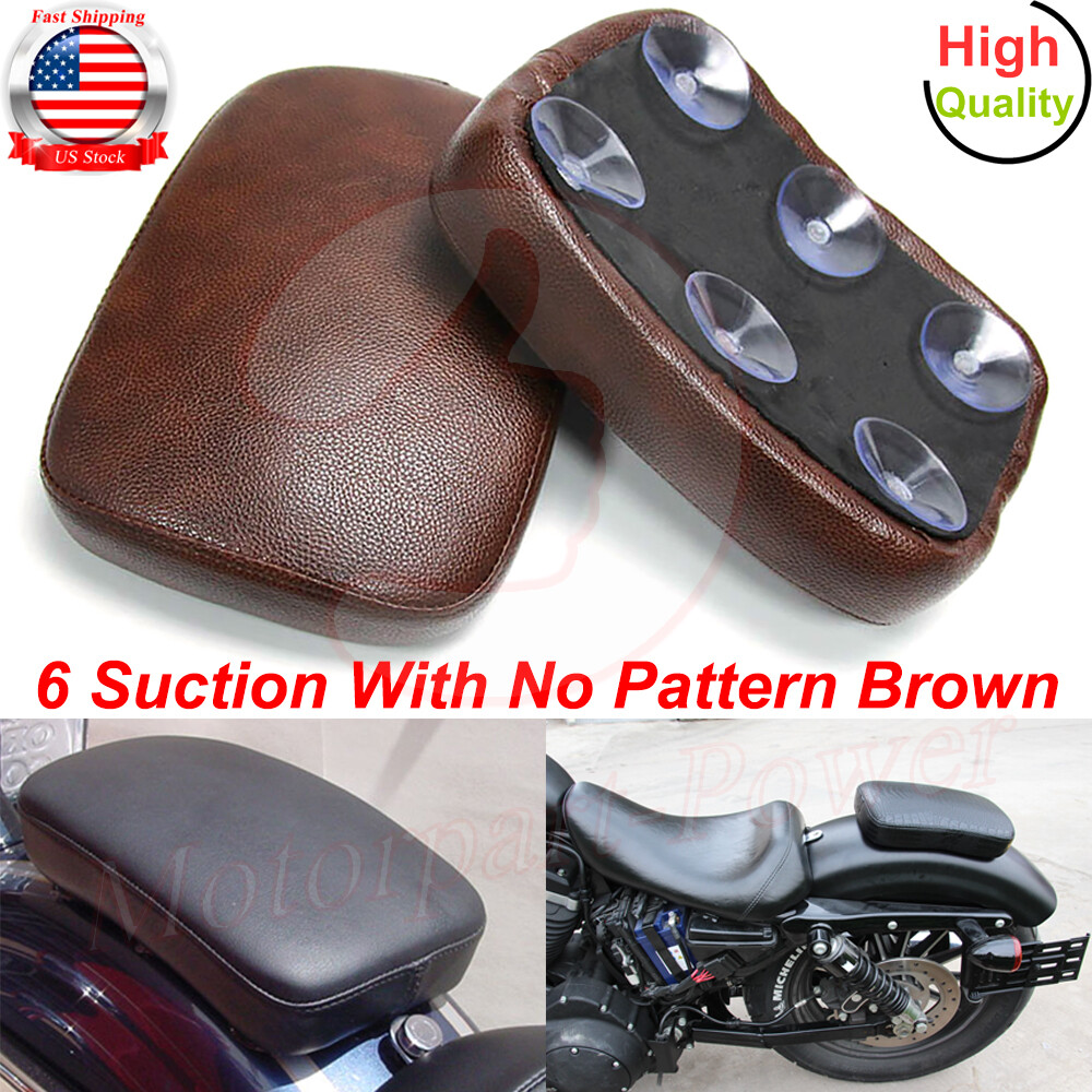 Rectangular Pillion Passenger Pad Seat 6/8 Suction Cup Pad For Harley Motorcycle