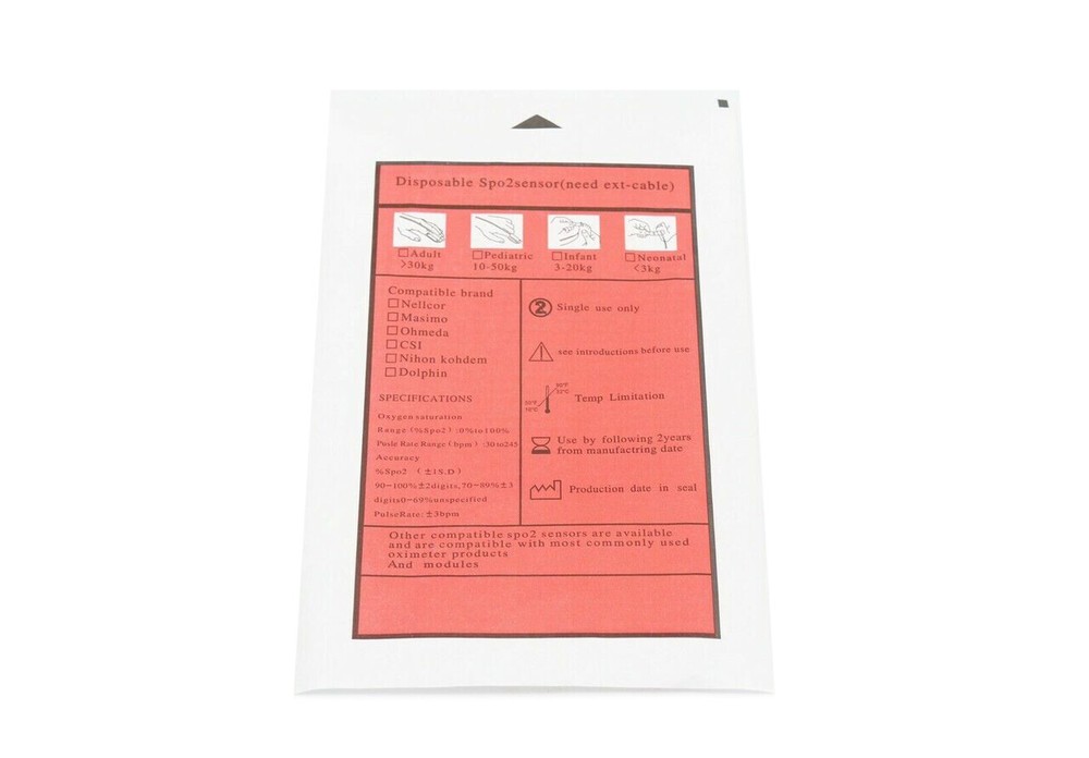 Philips, Mindray Disposable Compatible SPO2 Sensor DS-100A - Same Day Shipping