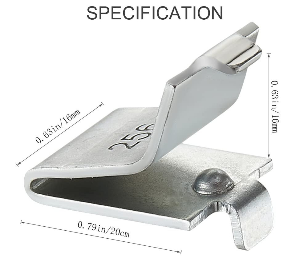Adjustable Shelf Clips For 255 Standard Pilaster Metal Silver 40 PCS