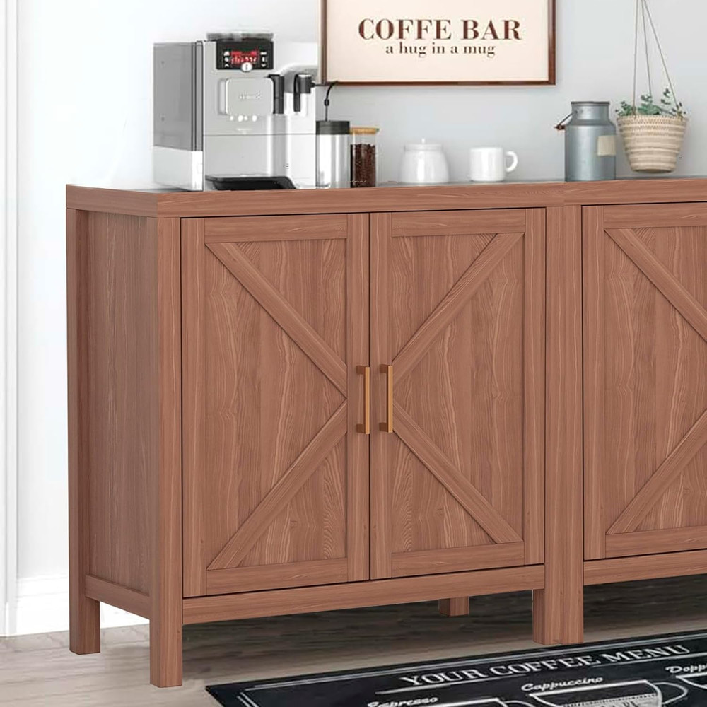 3-Tier Sideboard Buffet Cabinet with Adjustable Shelves for Kitchen & Dining Roo