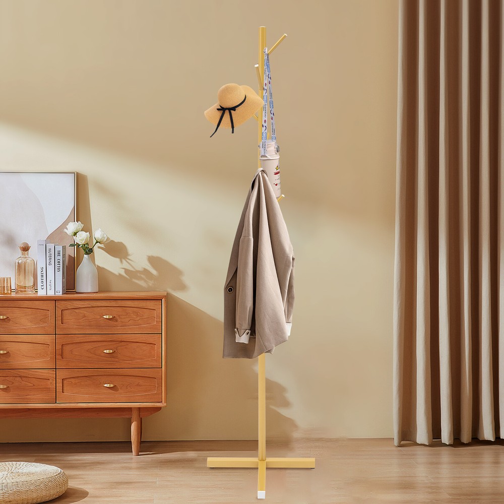 Coat Rack Stand Freestanding Coat Rack With 7 Hooks Tree-shaped Bedroom Rack