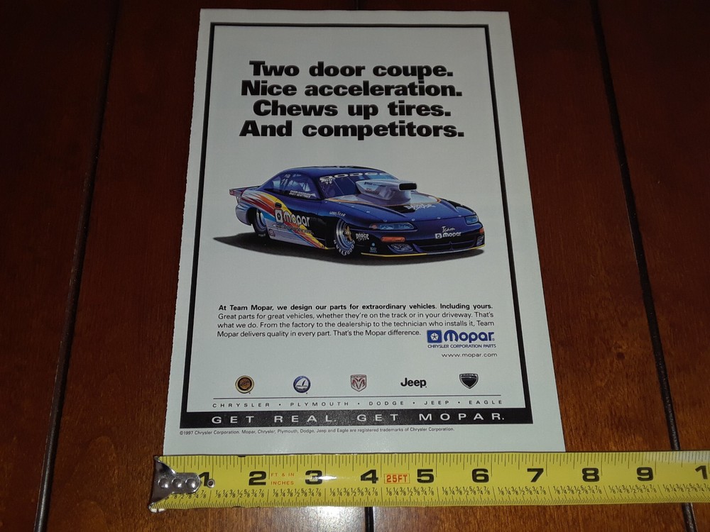 DODGE MOPAR PRO STOCK ORIGINAL 1997 AD