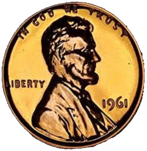 1961  UNC PROOF LINCOLN MEMORIAL CENT #2