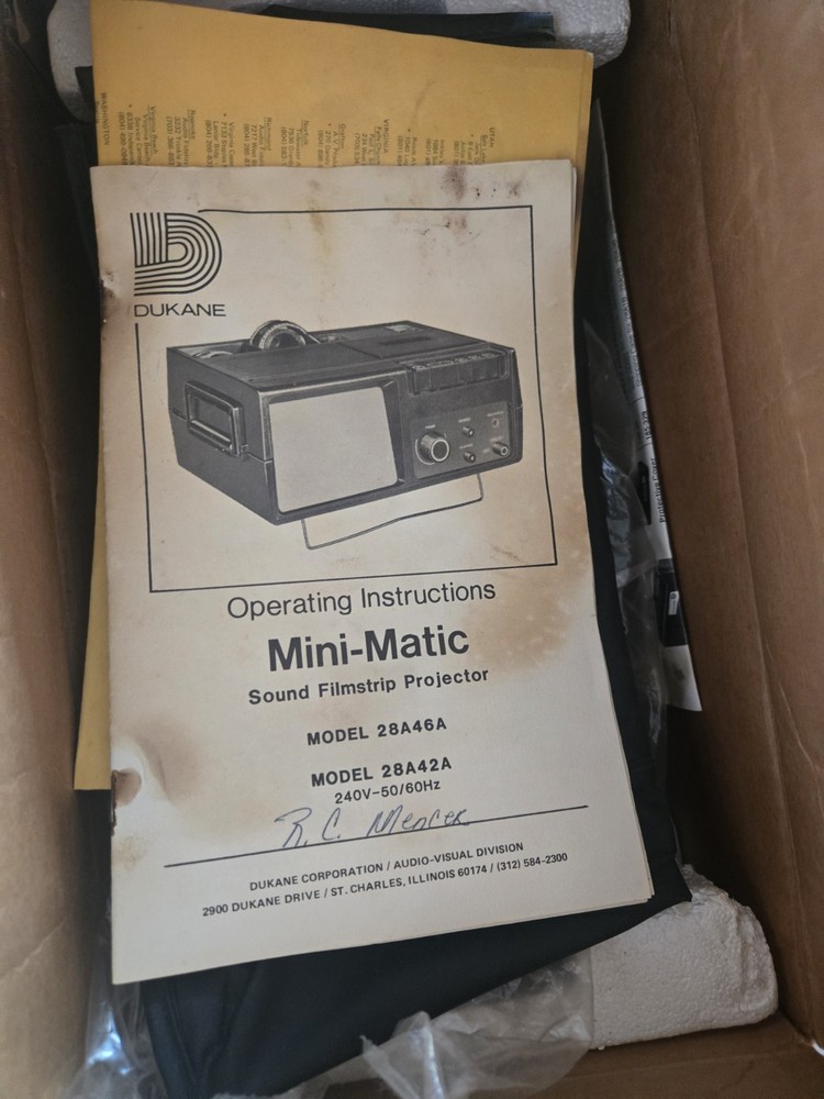 Dukane Sound Films trip Projector