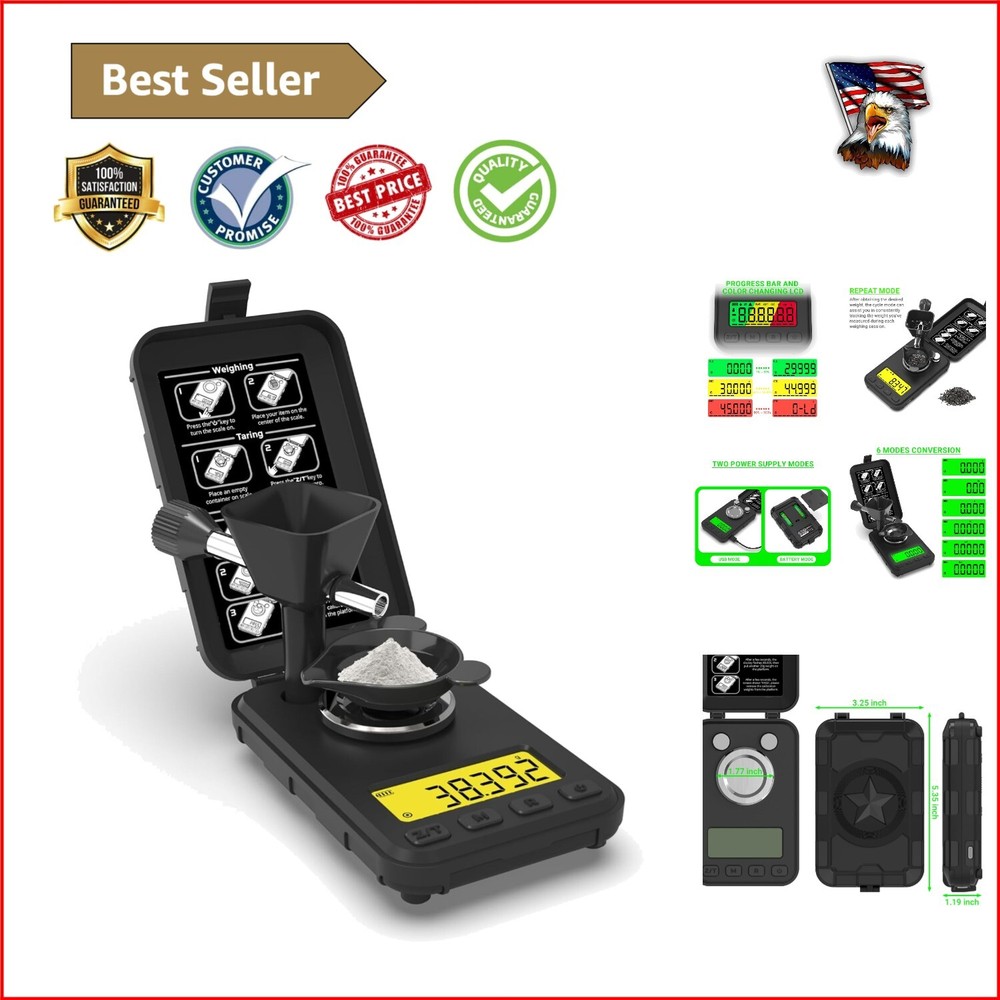 Compact 50g Precision Scale with Adjustable Backlight, Perfect for Reloading