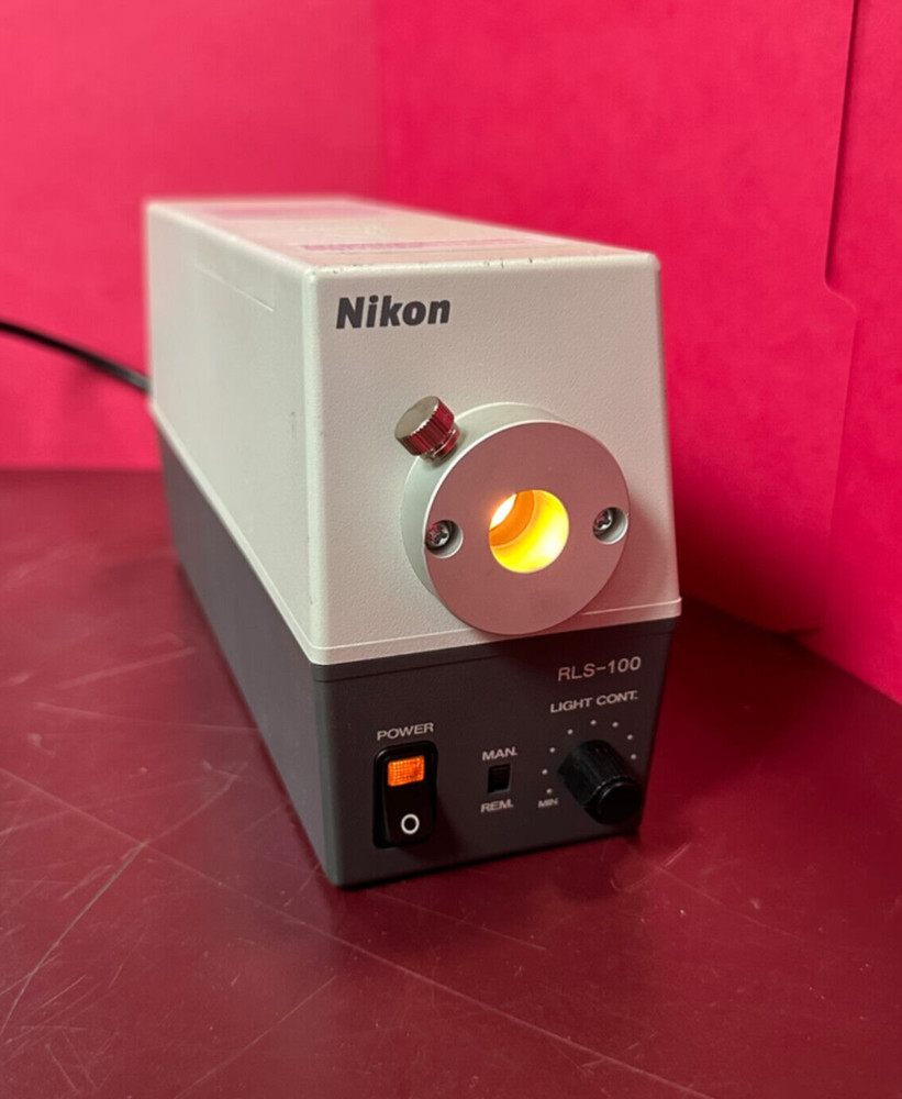 AS IS POWERS ON Nikon RLS-100 Microscope Halogen Light Source