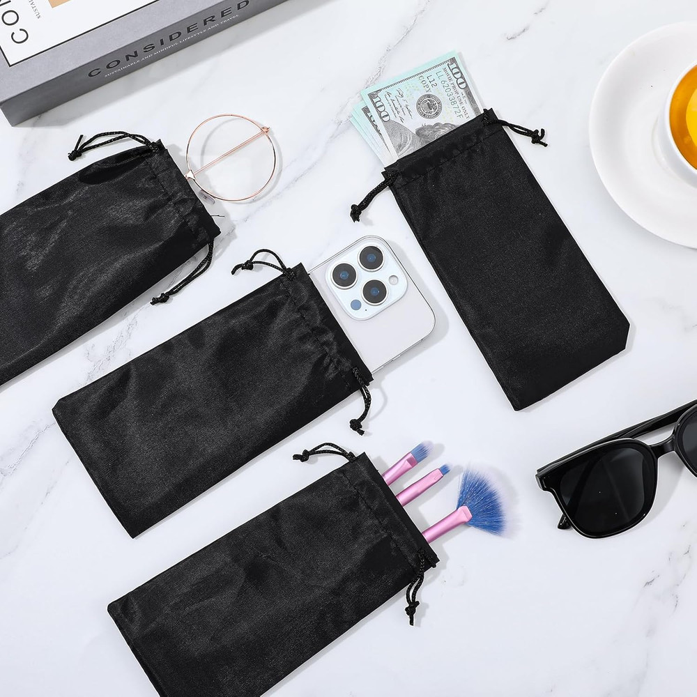 100Pcs Microfiber Sunglasses Pouch, Bulk Microfiber Sunglass Bags Sleeve with Dr
