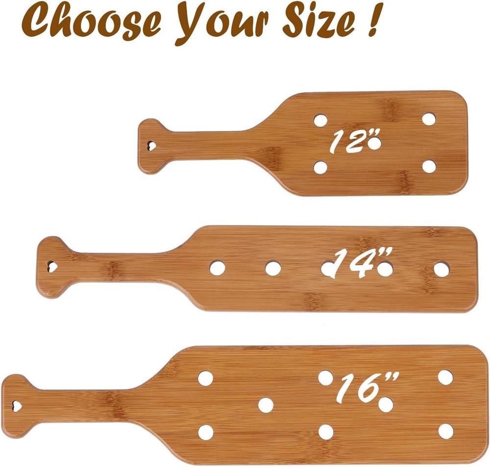 Hand-Sanded Bamboo Paddle 14x2.76 Inch - Durable, Comfortable & Unique Gift
