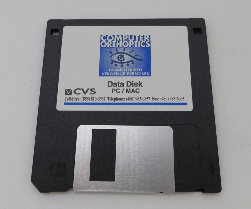 Computer Orthoptics Computerized Vergence Exercises - Data Disk PC/MAC 3.5" Disk