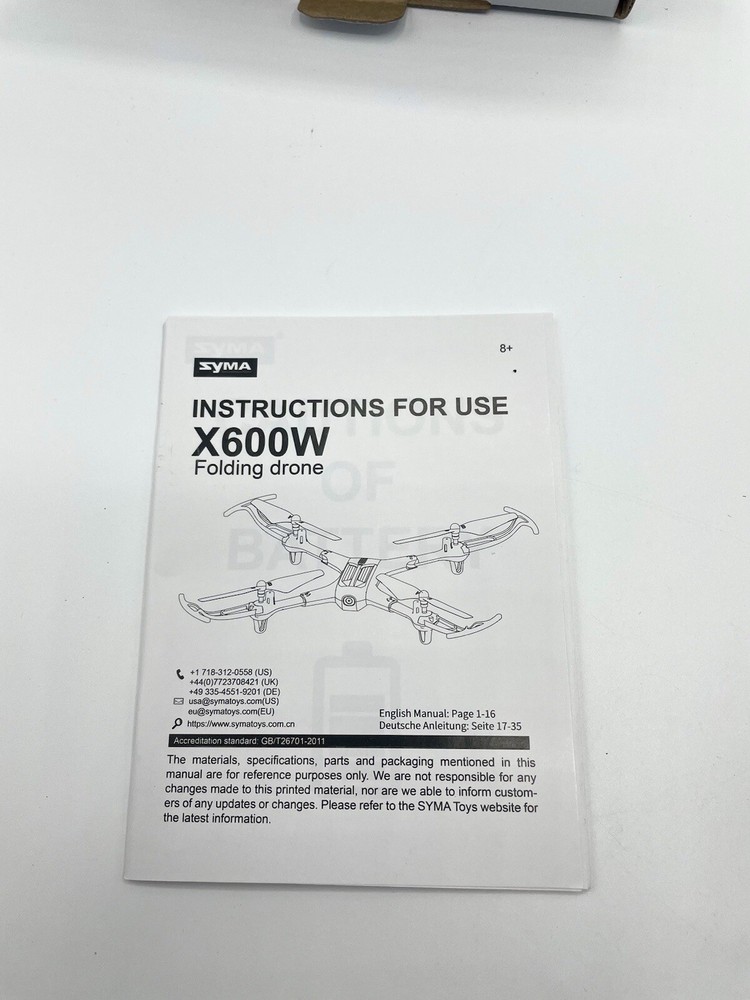 SYMA X600W Foldable 1080P FPV Camera Drones