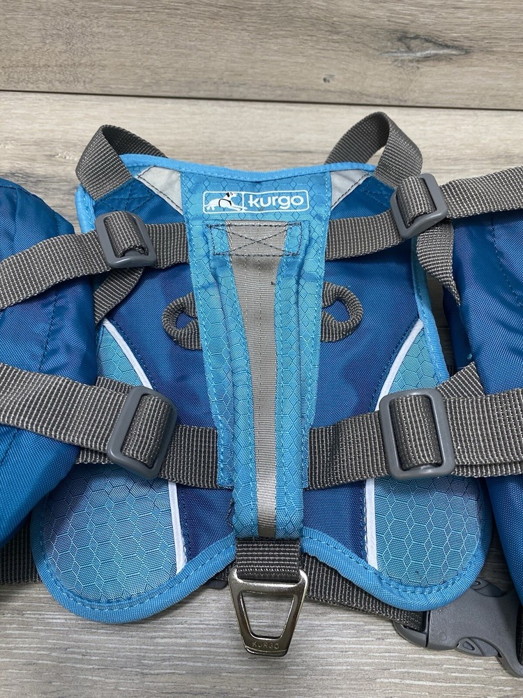 Kurgo Baxter Backpack Dogs Blue Adjustable Sz M/L?