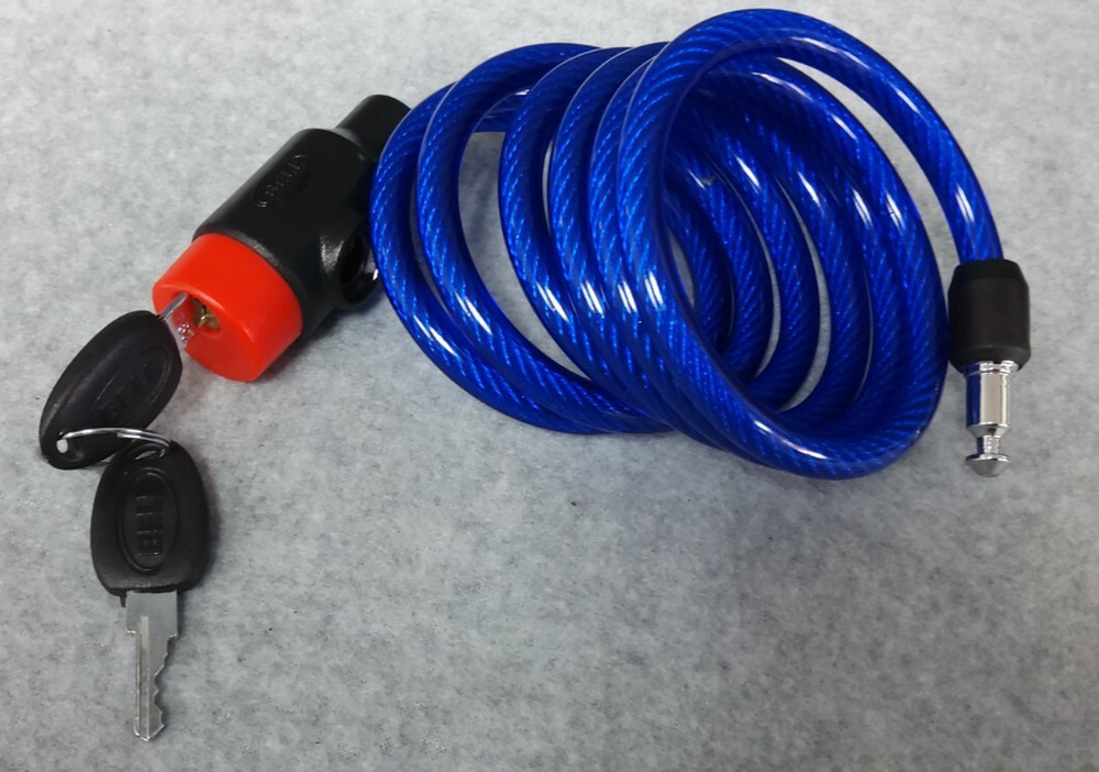 Bell Integrated Cable Lock Coated Steel Cable W/ 2 Keys Bracket In