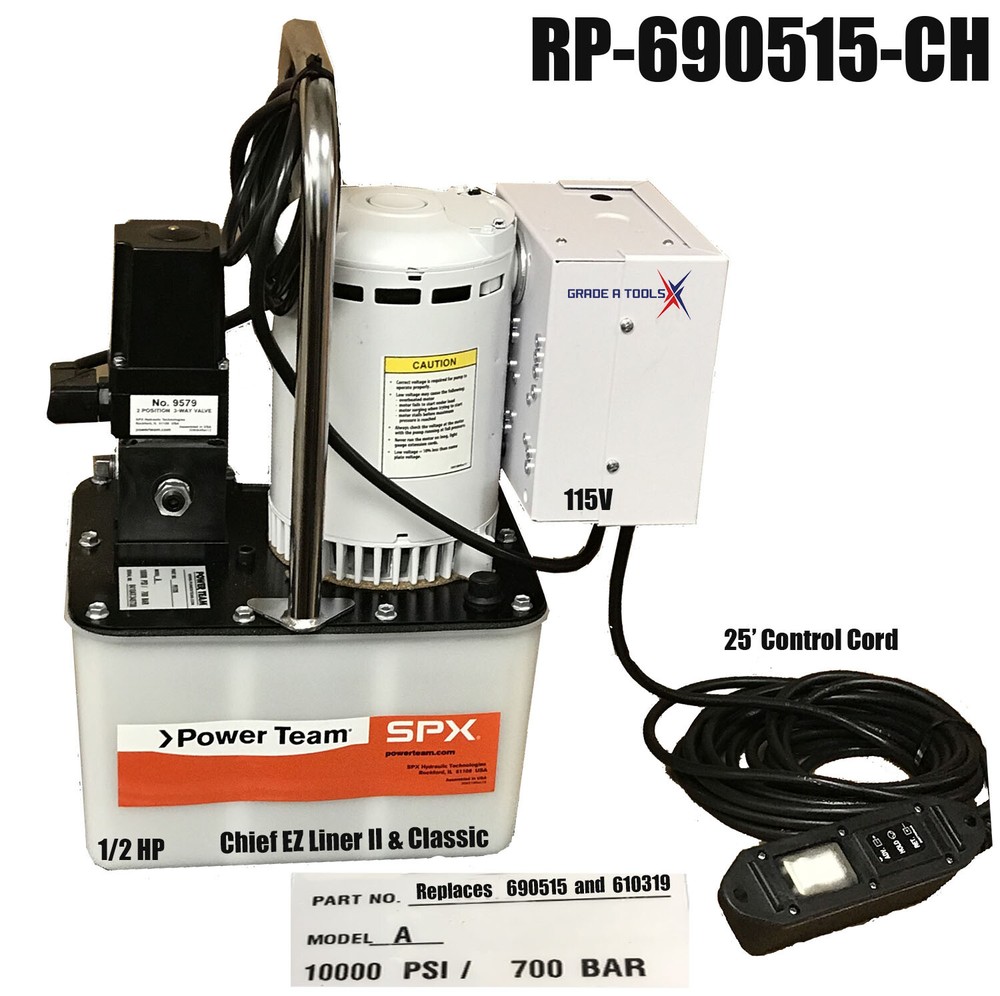 Replacement Chief Frame Machine EZ Liner II pump - 5 Ton Pull Power