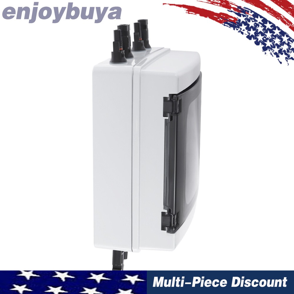 2 Strings Solar Combiner Box FIT Solar Panel Disconnect Switch Circuit Breaker