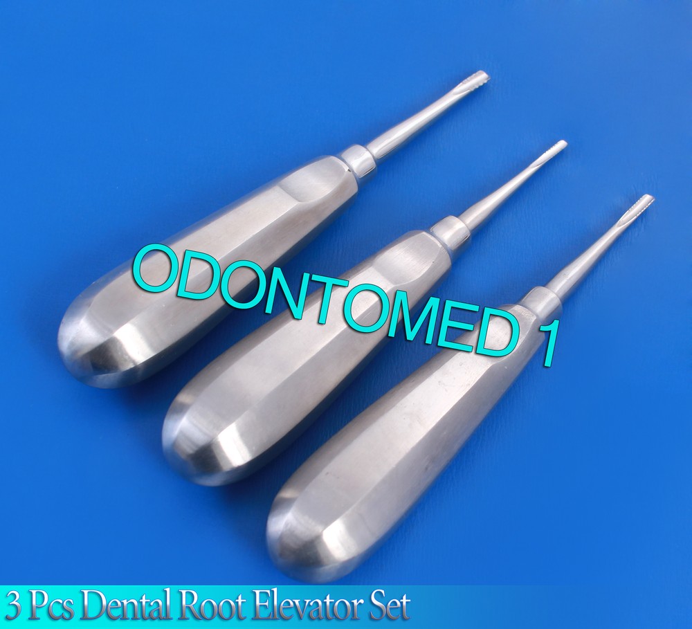 3 PCS (SMALL + MEDIUM + LARGE) DENTAL LINDO LEVIEN ELEVATORS