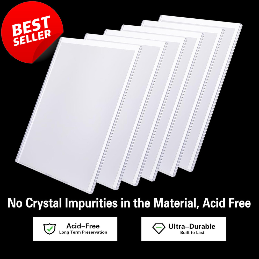 10Ct Silver Age Comic Book Toploaders Clear Hard Plastic Protectors Holders - US