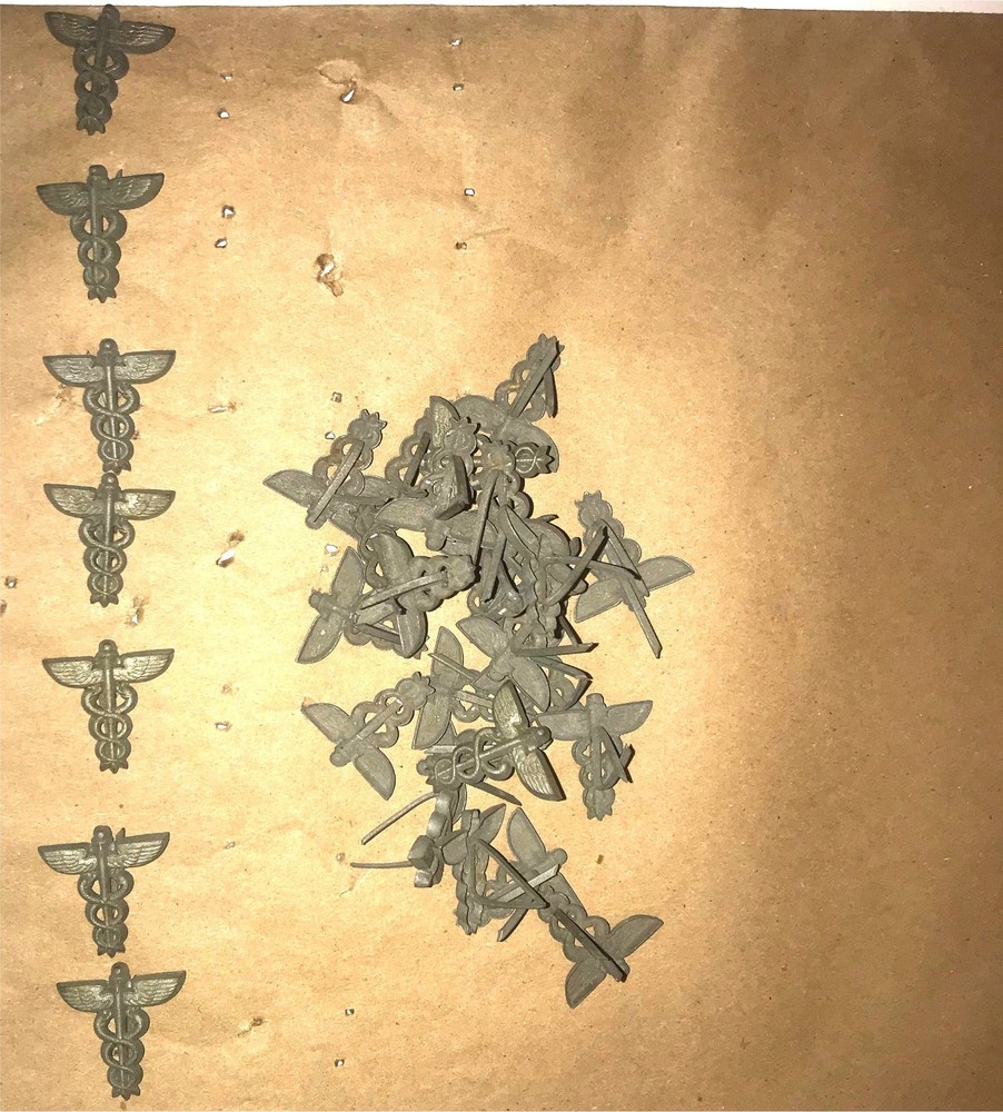 30 Authentic WWII German Army Clerk Thunderbird  Pins