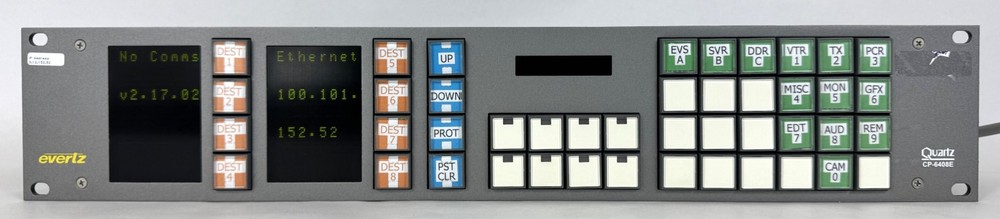Evertz CP6408E Control Panel