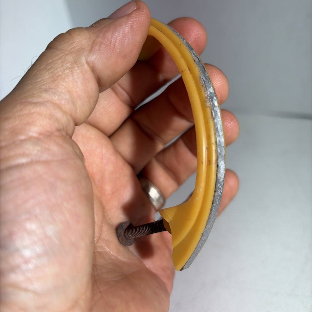 Vintage Art Deco Single Yellow Bakelite Drawer Pull Handle